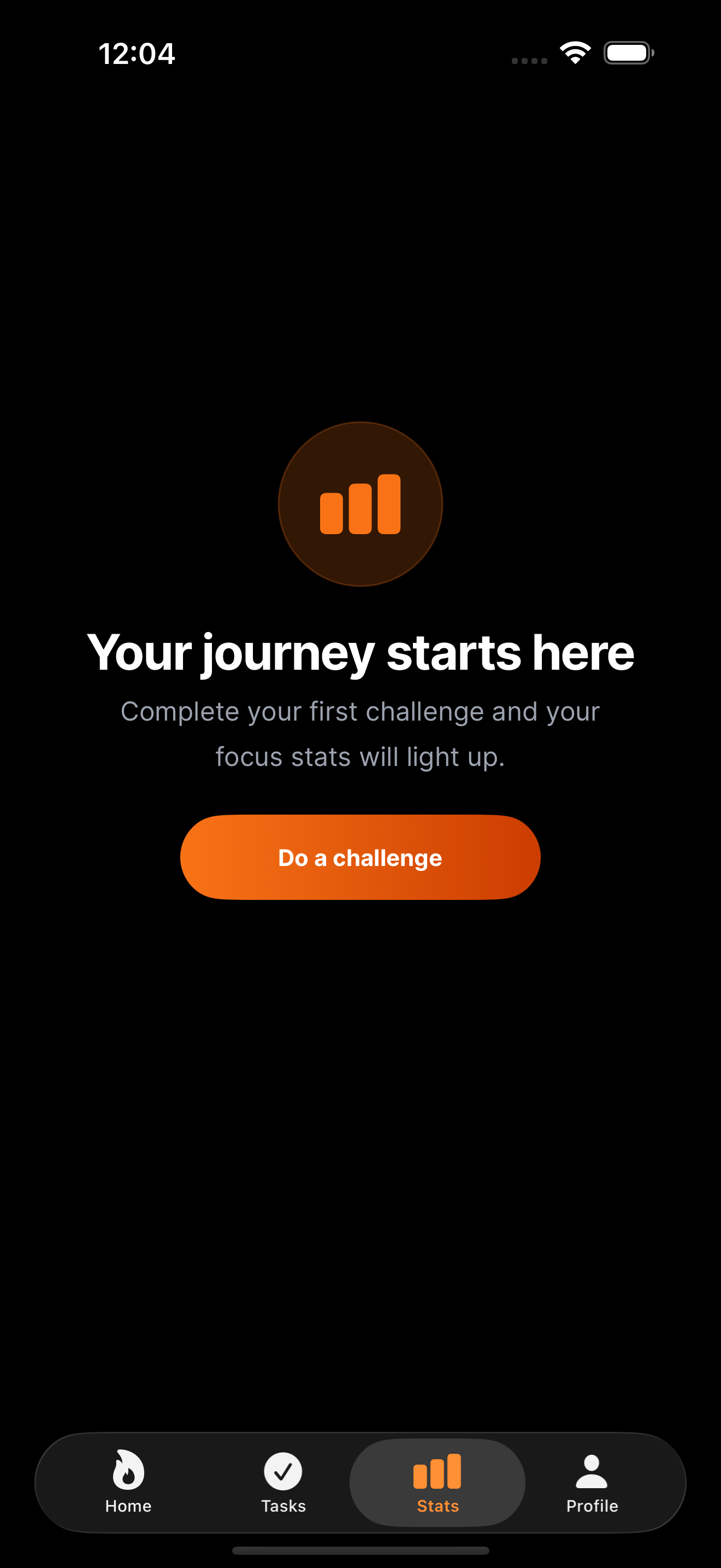 Stats and streaks screen